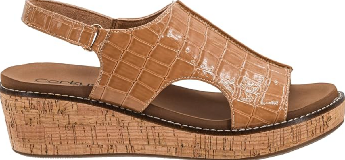 Corky's Volta II in Caramel Croco Patent