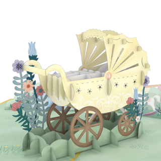 Yellow Baby Carriage Card