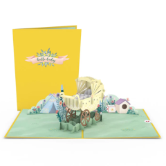 Yellow Baby Carriage Card
