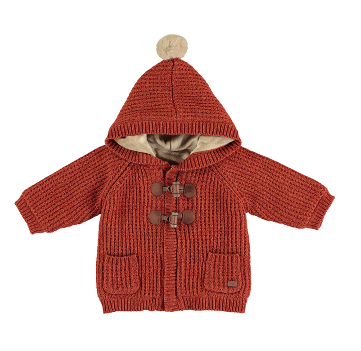Hooded Cardigan with Toggle Closure