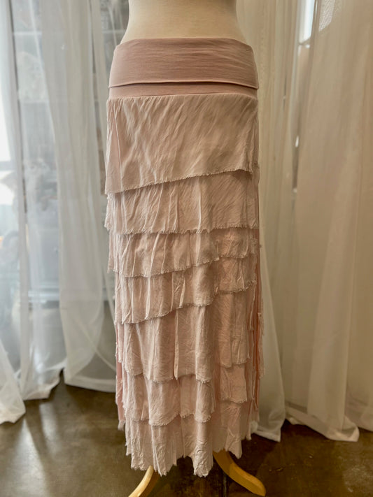 Karamel Collection- Silk Tiered Skirt