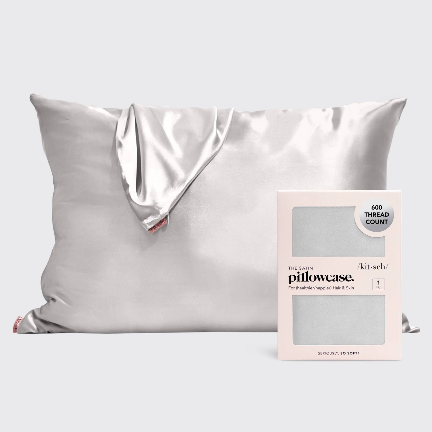 Kitsch- Satin Pillowcase - Silver