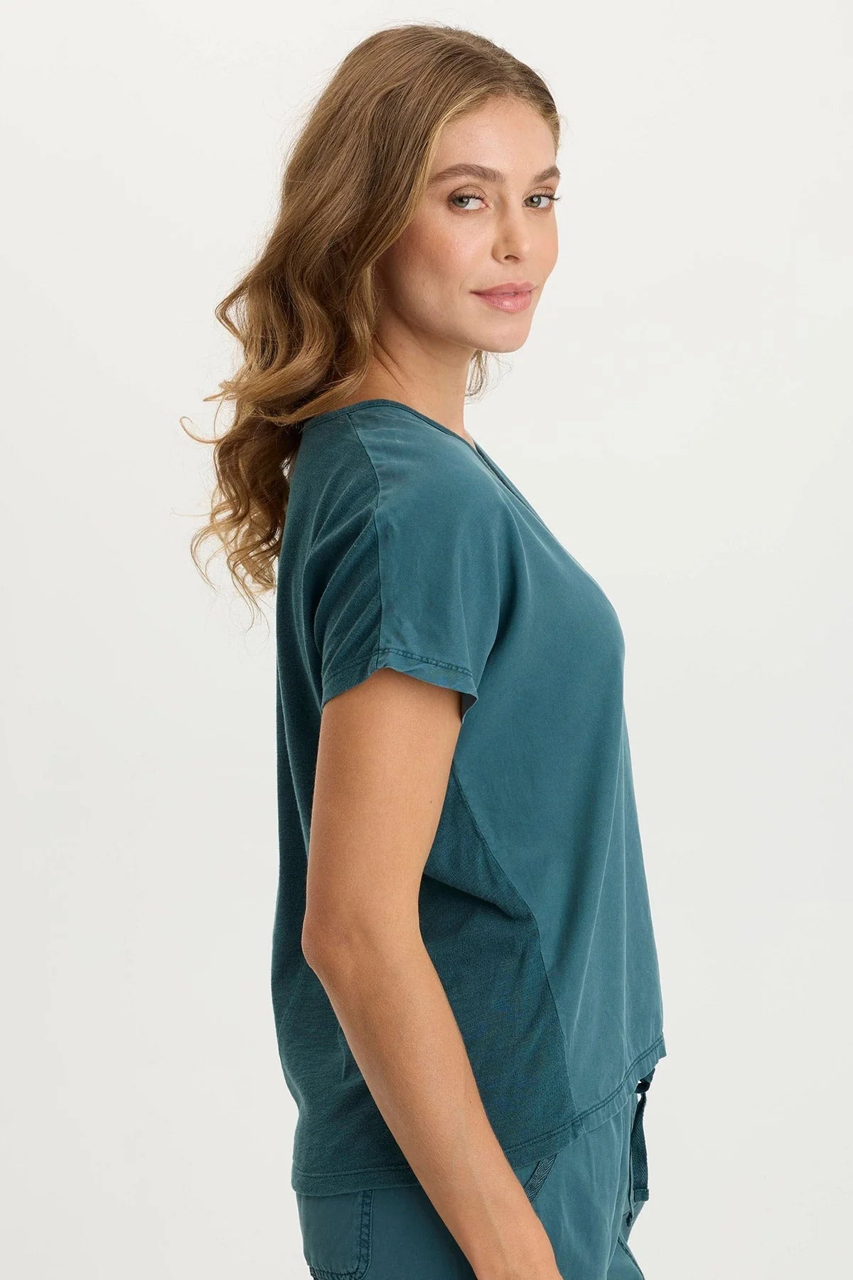 Ulysses Oversized V-Neck Top Tideworn Pigment