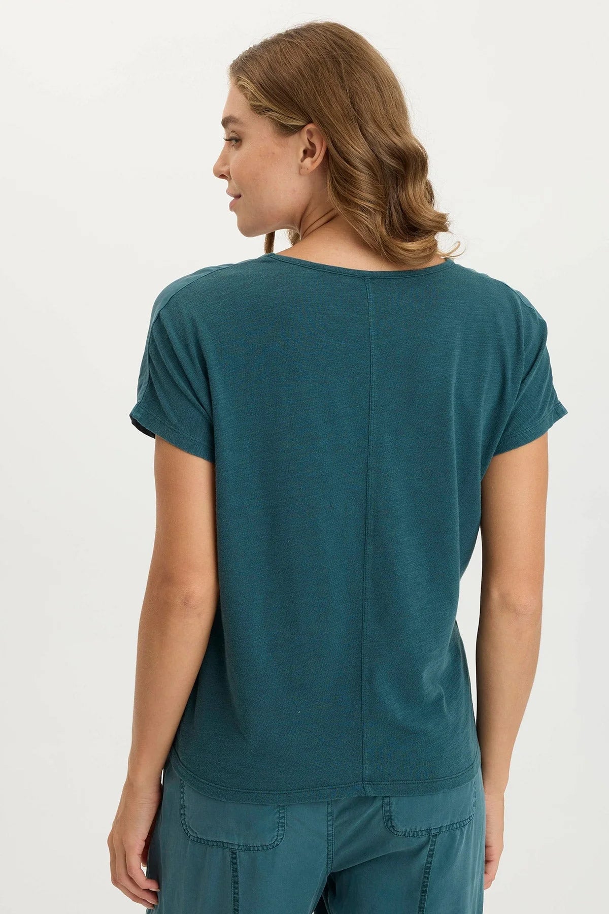 Ulysses Oversized V-Neck Top Tideworn Pigment