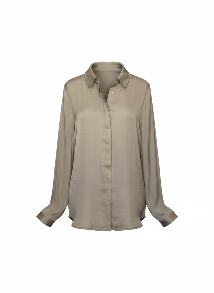 Button Up Collared Blouse