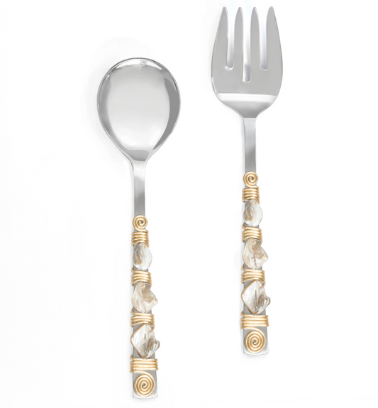 Mother of Pearl Salad Server Set
