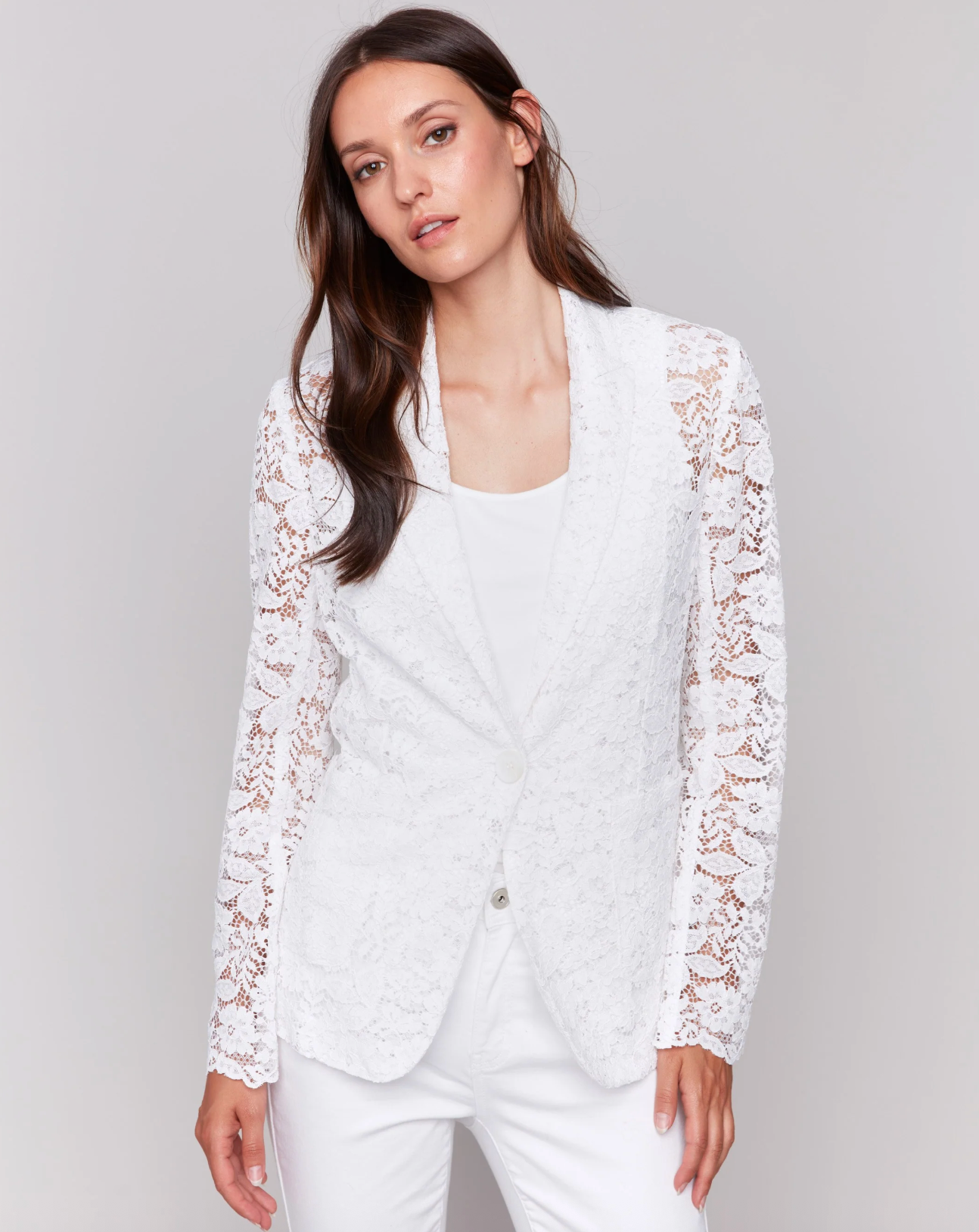 Long Sleeve Lace Blazer