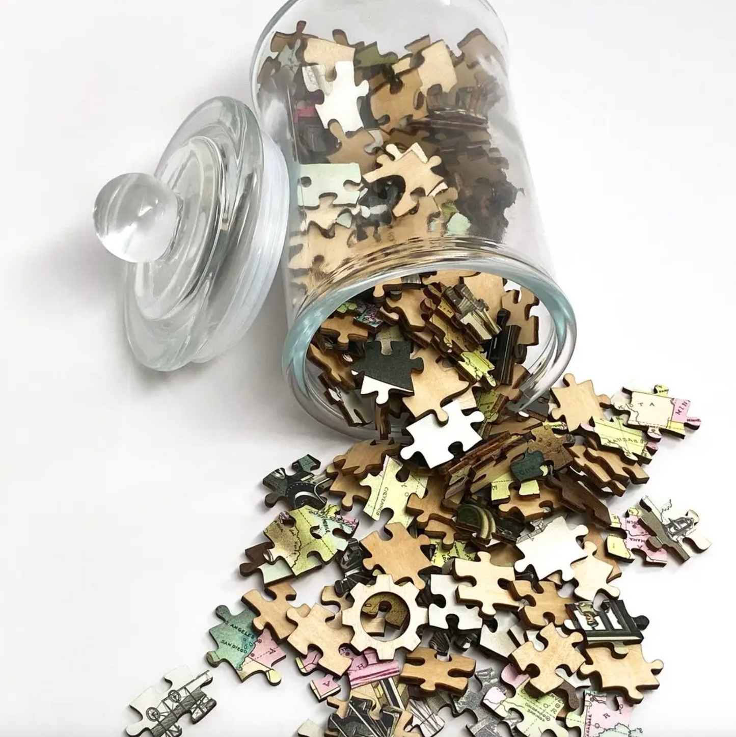Wooden Puzzle in a Jar