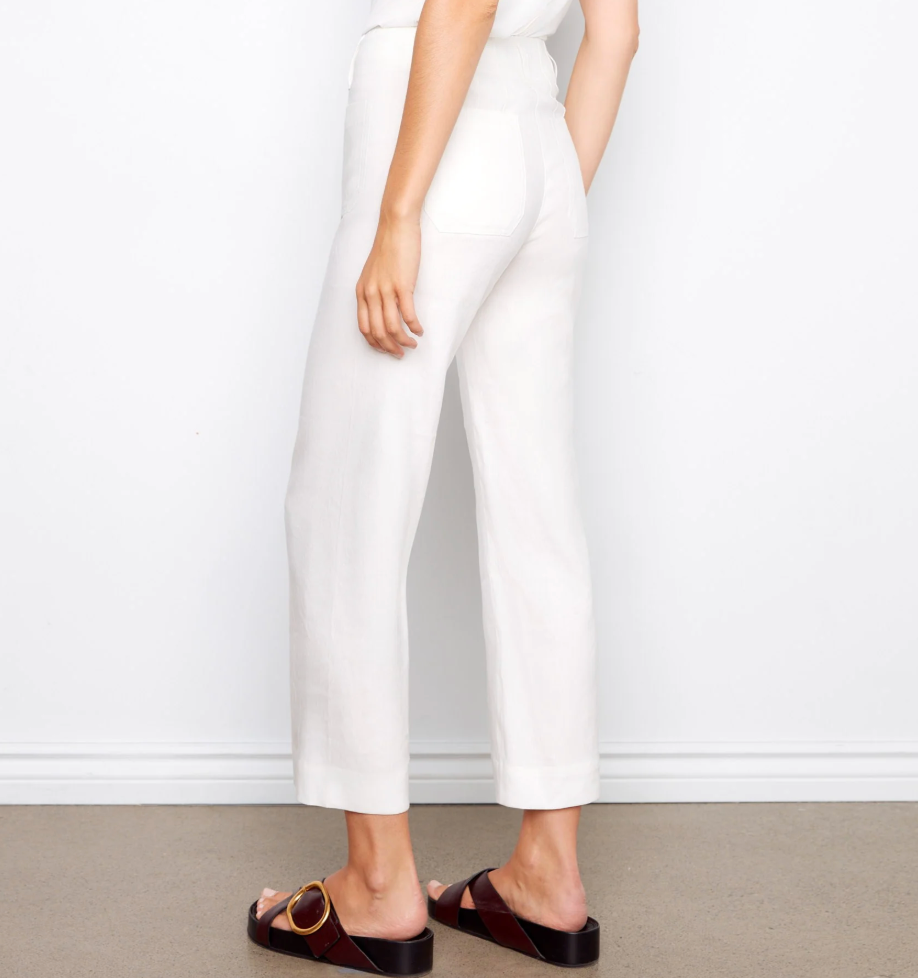 Wide Leg Linen Blend Pant