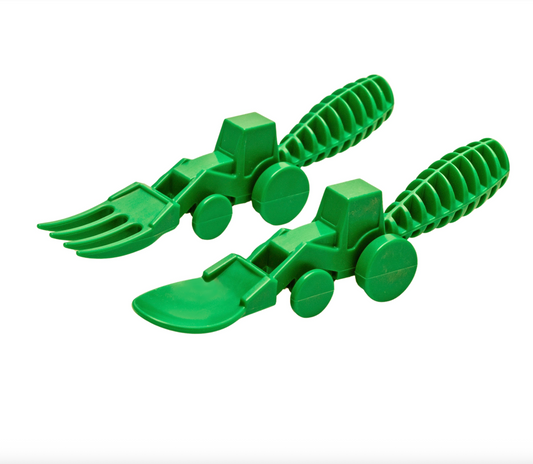 Constructive Eating Set of Two Tractor Utensils