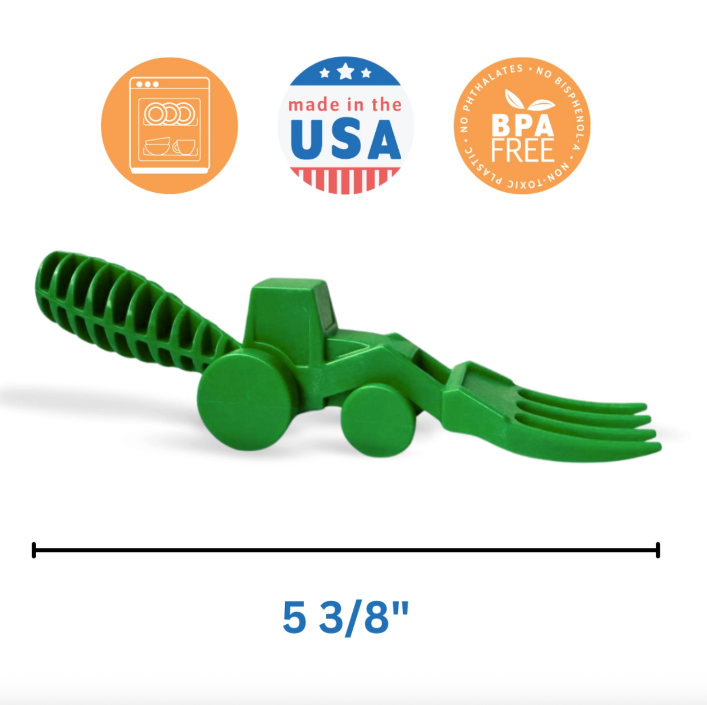 Constructive Eating Set of Two Tractor Utensils