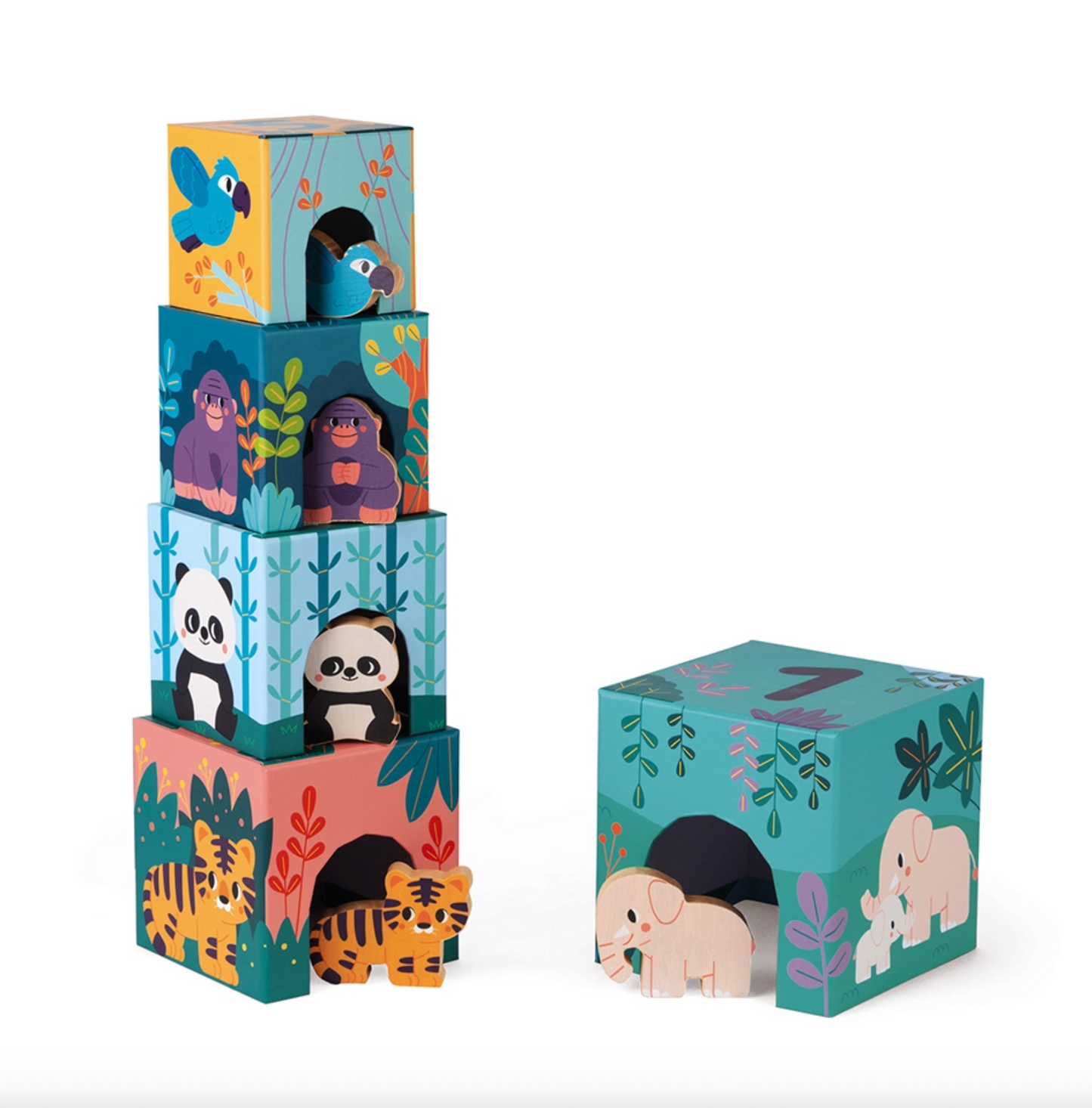 Pyramid and Animals Figurines