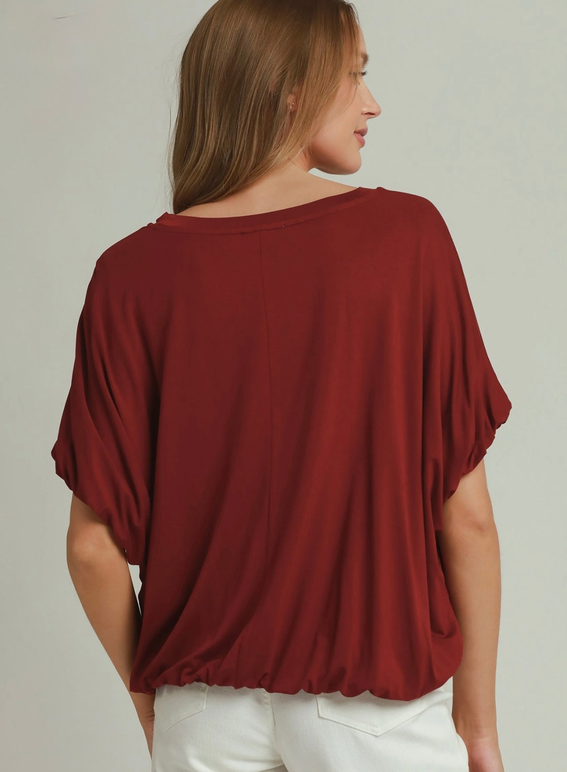 Bubble Sleeve and Hem Top