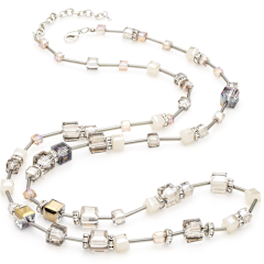 Crystal Cube Station  Necklace
