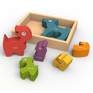 Dog Family Bilingual Color Puzzle