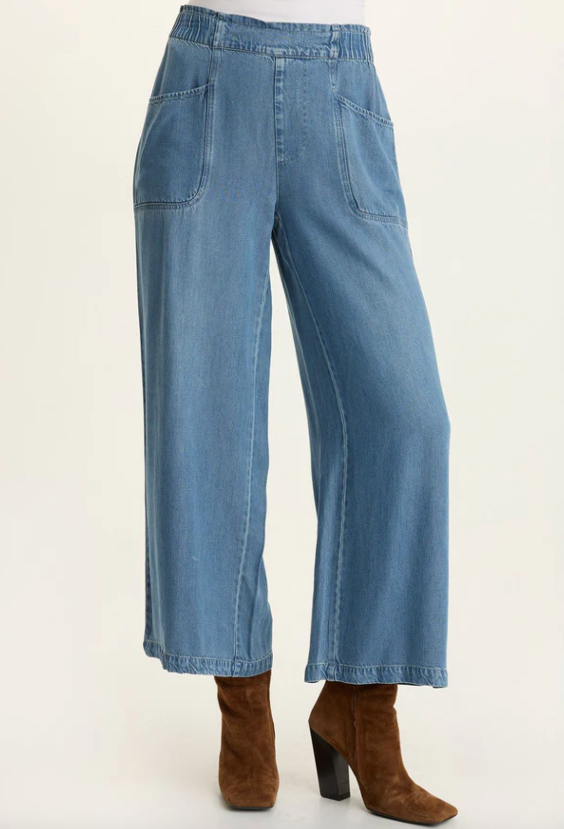 Gaia Soft Denim Wide Leg Pant