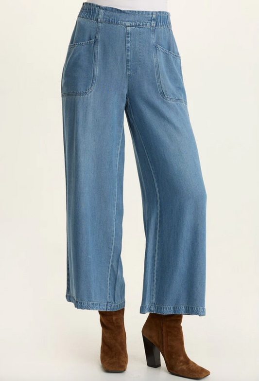 Gaia Soft Denim Wide Leg Pant