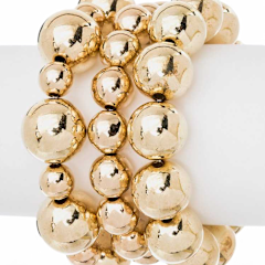 Hematite Mixed Pearl Stretch Bracelets set of 3