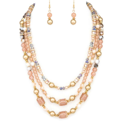 Mix Beads Layer Necklace Set
