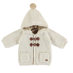 Hooded Cardigan with Toggle Closure