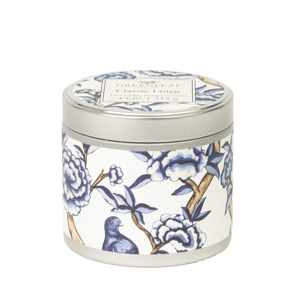 Tin Candle Classic Linen