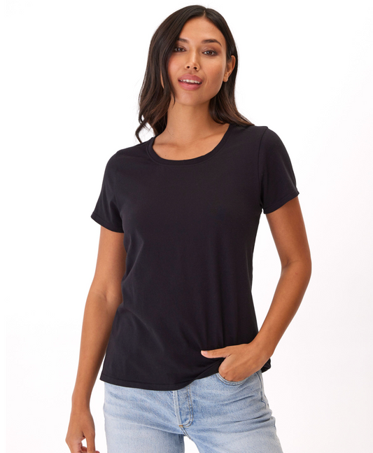 Odette Classic Jersey Crew Tee - Black