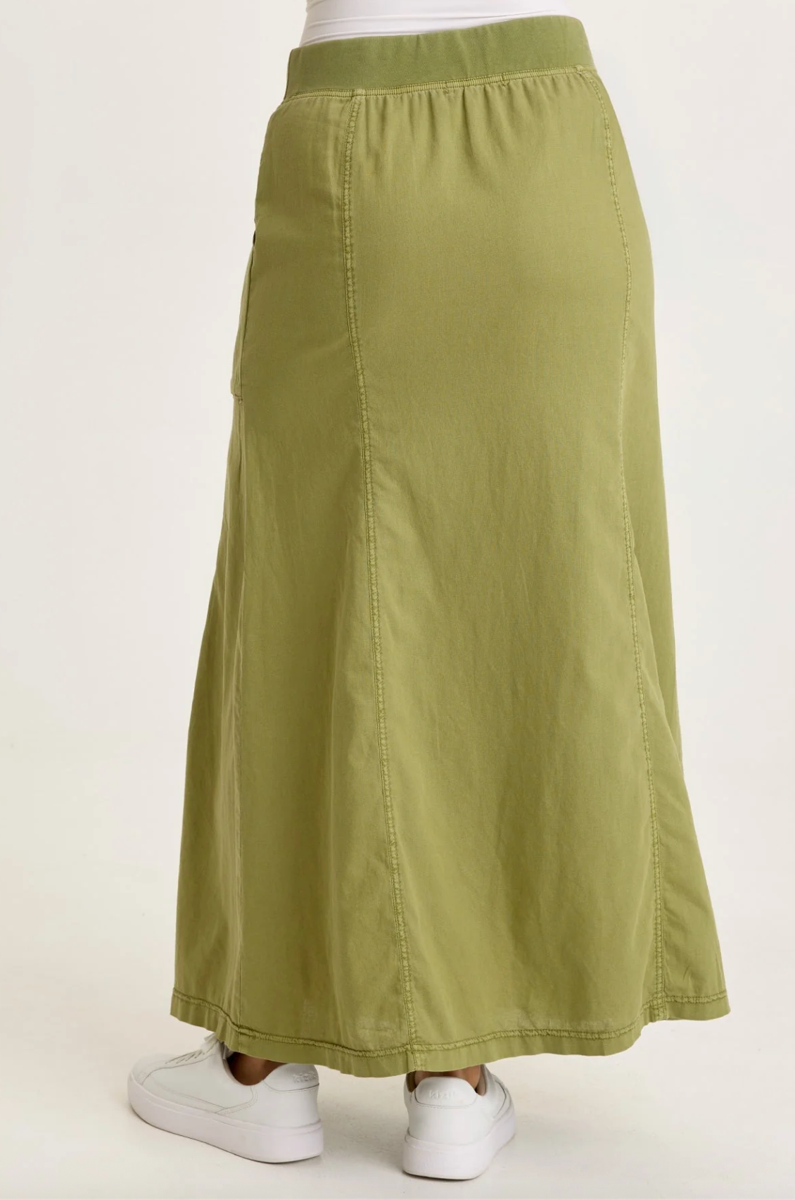 Emerie Linen Inverted Box Pleat Skirt