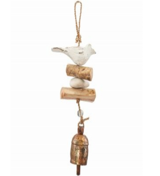 Wood Bird Bead and Bell