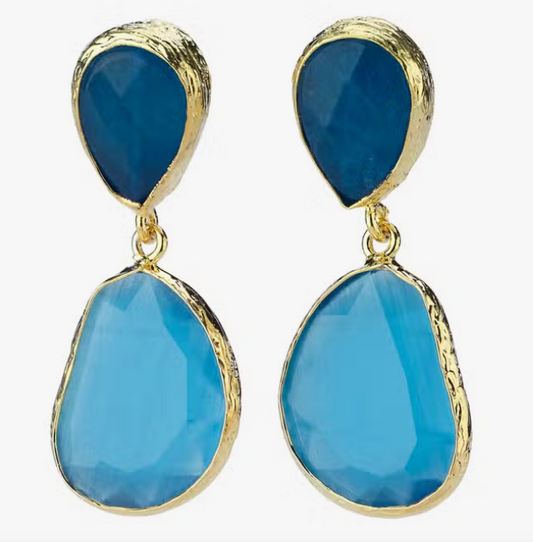 Blue Agate Earrings