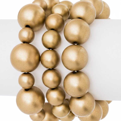 Hematite Mixed Pearl Stretch Bracelets set of 3