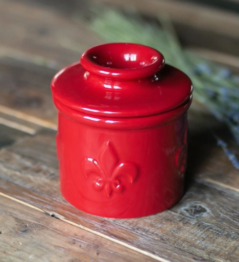 Fleur De Lis Butter Bell Crock