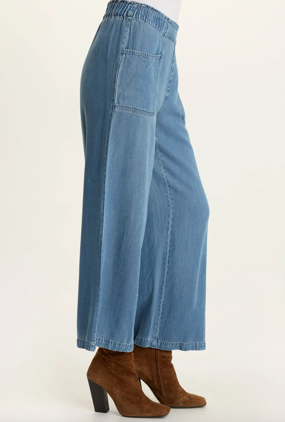 Gaia Soft Denim Wide Leg Pant