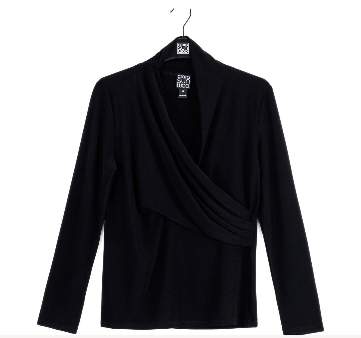 V Neck Drape Pleat Soft Knit Top