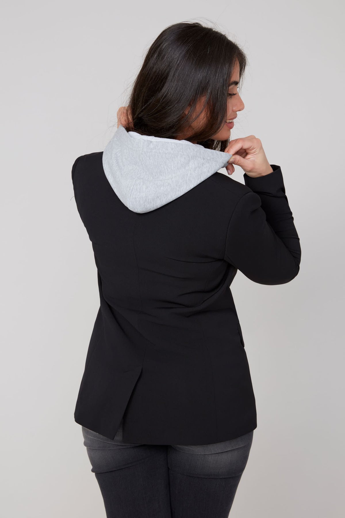 Blazer with Zip in Hooded Sweatshirt