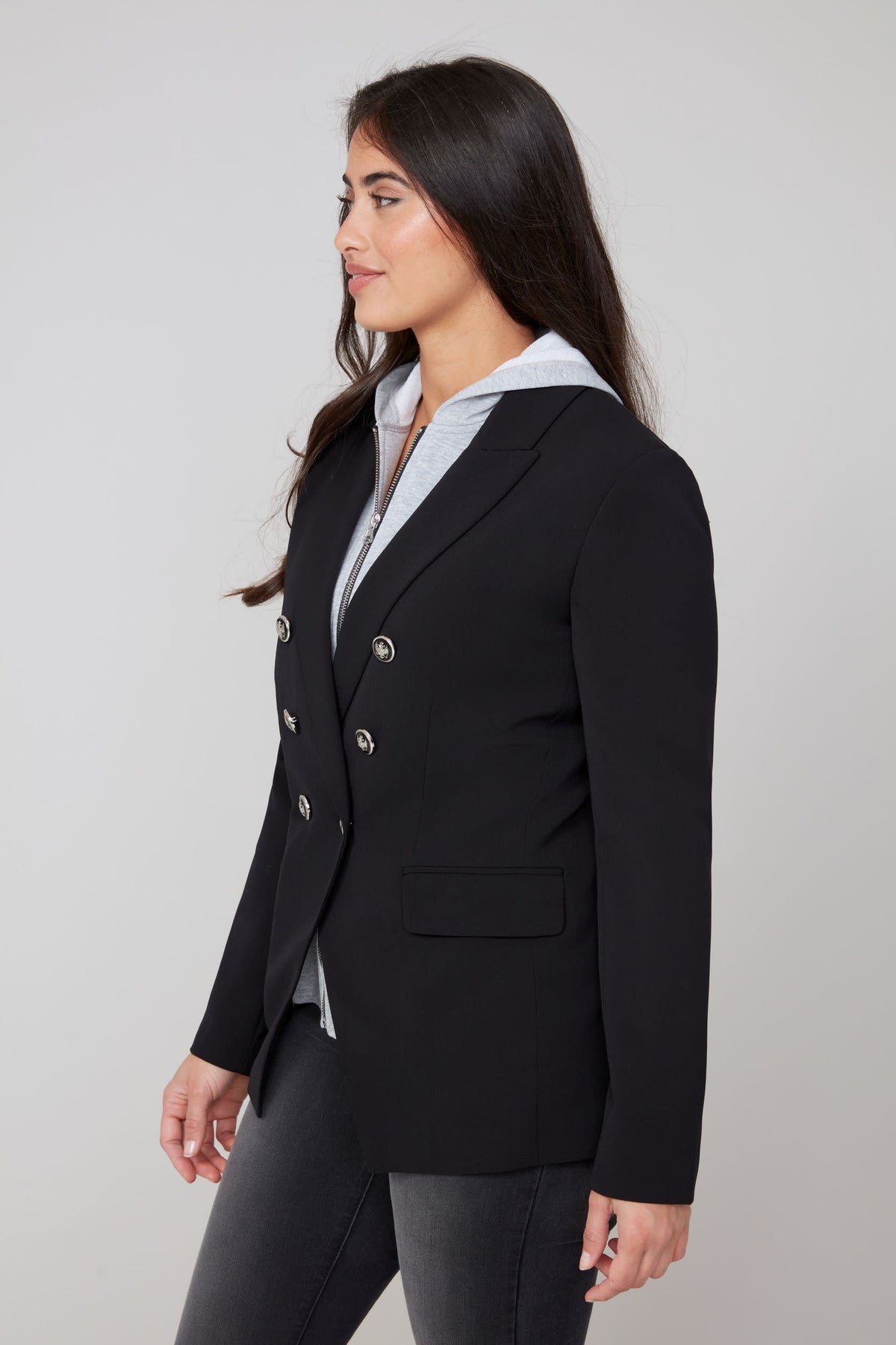 Blazer with Zip in Hooded Sweatshirt